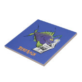 Cartoon van schimmelvis tegeltje (Zijkant)