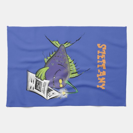 Cartoon van schimmelvis theedoek (Horizontaal)