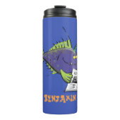 Cartoon van schimmelvis thermosbeker (Voorkant)