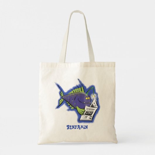 Cartoon van schimmelvis tote bag (Achterkant)