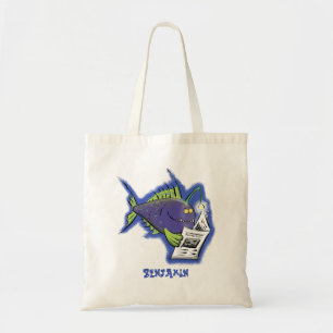Cartoon van schimmelvis tote bag