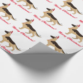 Cartoon van Shepherd Merry Kerstmis Cadeaupapier (Hoek)