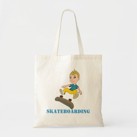 Cartoon van skateboarder tote bag (Voorkant)