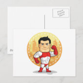 Cartoon van Superheld Briefkaart (Voorkant / Achterkant)