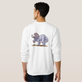Cartoon van sweatshirts Triceratops Trui (Achterkant volledig)
