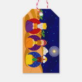 Cartoon van "The Three Kings" / "Three Wise Mannen Cadeaulabel (Voorkant)