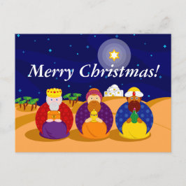 Cartoon van "The Three Kings" / "Three Wise Mannen Feestdagenkaart