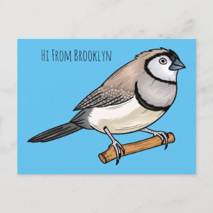 Cartoon van tweekleppige vinkvogels briefkaart