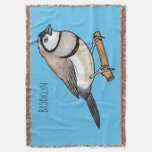 Cartoon van tweekleppige vinkvogels deken (Voorkant Verticaal)