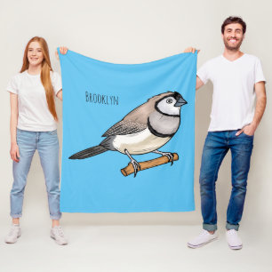 Cartoon van tweekleppige vinkvogels fleece deken
