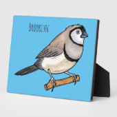 Cartoon van tweekleppige vinkvogels fotoplaat (Zijkant)