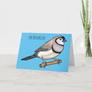 Cartoon van tweekleppige vinkvogels kaart