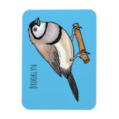 Cartoon van tweekleppige vinkvogels magneet (Verticaal)