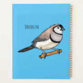 Cartoon van tweekleppige vinkvogels planner (Achterkant)