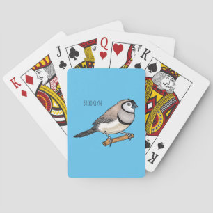 Cartoon van tweekleppige vinkvogels pokerkaarten