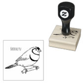 Cartoon van tweekleppige vinkvogels rubberstempel (Gestempeld)
