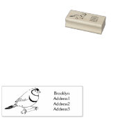 Cartoon van tweekleppige vinkvogels rubberstempel (Gestempeld)