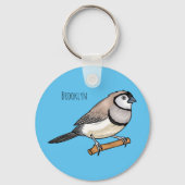 Cartoon van tweekleppige vinkvogels sleutelhanger (Voorkant)