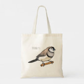 Cartoon van tweekleppige vinkvogels tote bag (Achterkant)