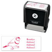 Cartoon van tweekleppige vinkvogels  zelfinktende stempel (In situ)