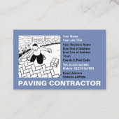 Cartoon van verhardingsaannemer visitekaartje (Voorkant)