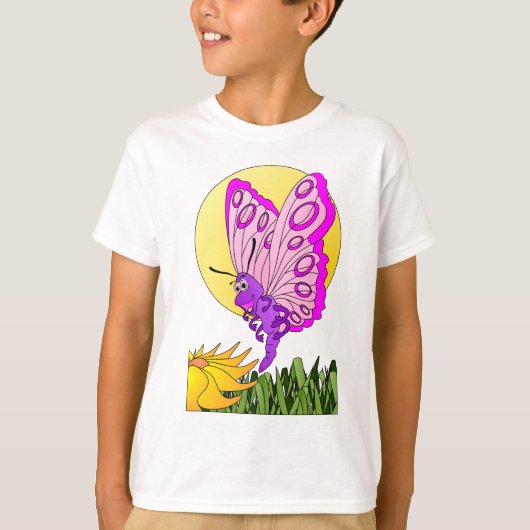 Cartoon van vlinder t-shirt (Voorkant)
