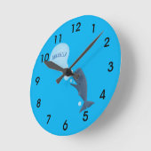 cartoon van walvisblaasjes ronde klok (Hoek)