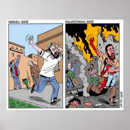 Cartoon van wat er echt gebeurt poster (Voorkant)