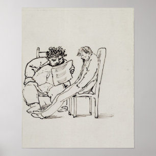 Cartoon van William Morris (1834-96) voor het leze Poster