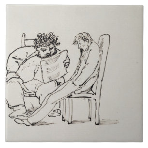 Cartoon van William Morris (1834-96) voor het leze Tegeltje