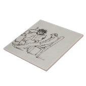 Cartoon van William Morris (1834-96) voor het leze Tegeltje (Zijkant)