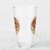 Cartoon van zalmbagel glas (Rechts)