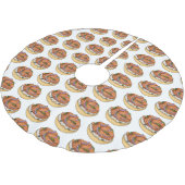 Cartoon van zalmbagel kerstboom rok (Gekanteld)