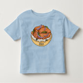 Cartoon van zalmbagel kinder shirts (Voorkant)
