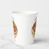 Cartoon van zalmbagel papieren bekers (Rechts)