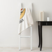 Cartoon van zalmbagel sherpa deken (In situ)