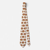 Cartoon van zalmbagel stropdas (Voorkant)