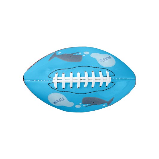 Cartoon van zeepbellenbels voor de walvisvangst american football (Voorkant)