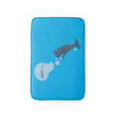 Cartoon van zeepbellenbels voor de walvisvangst badmat (Voorkant Verticaal)