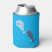Cartoon van zeepbellenbels voor de walvisvangst blikjeskoeler (Blikje Voorkant)