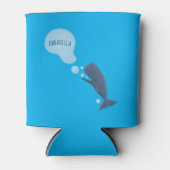 Cartoon van zeepbellenbels voor de walvisvangst blikjeskoeler (Voorkant)