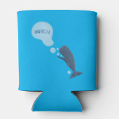 Cartoon van zeepbellenbels voor de walvisvangst blikjeskoeler (Achterkant)