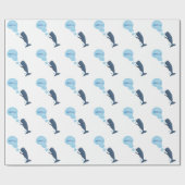 Cartoon van zeepbellenbels voor de walvisvangst cadeaupapier (Vlak)