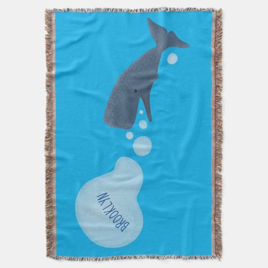 Cartoon van zeepbellenbels voor de walvisvangst deken (Voorkant Verticaal)