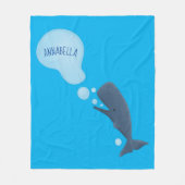 Cartoon van zeepbellenbels voor de walvisvangst fleece deken (Voorkant)