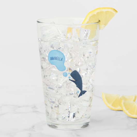 Cartoon van zeepbellenbels voor de walvisvangst glas (Achterkant ijs)