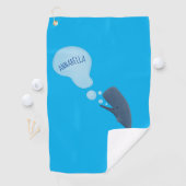 Cartoon van zeepbellenbels voor de walvisvangst golfhanddoek (Insitu)