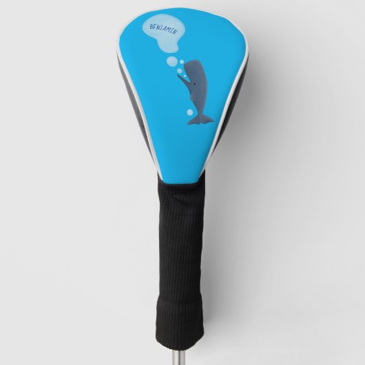 Cartoon van zeepbellenbels voor de walvisvangst golfheadcover (Voorkant)