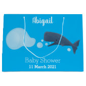 Cartoon van zeepbellenbels voor de walvisvangst groot cadeauzakje (Voorkant)