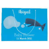 Cartoon van zeepbellenbels voor de walvisvangst groot cadeauzakje (Achterkant)